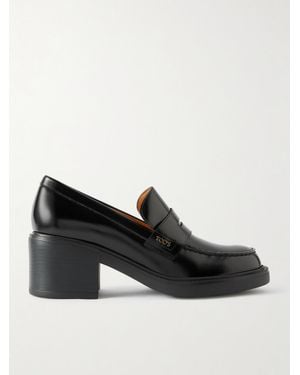 Tod's Leather Pump Loafers - Black