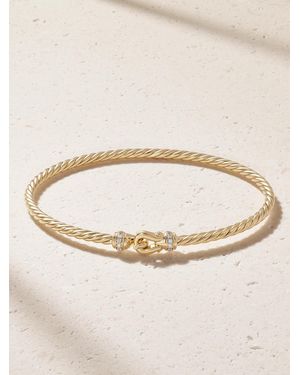 David Yurman Cablespira 18-Karat Diamond Bracelet - Natural