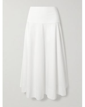 St. Agni Paneled Cotton-Blend Maxi Skirt - White