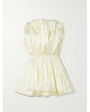 TOVE Raynara Strapless Gathered Satin Top - Metallic