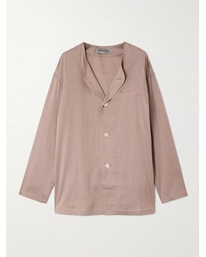 Our Legacy Emporio Armani Strato Lyocell And Silk-Blend Shirt - Natural