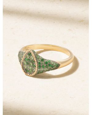 Yvonne Léon Baby Chevaliere 9-Karat Tsavorite Ring - Blue