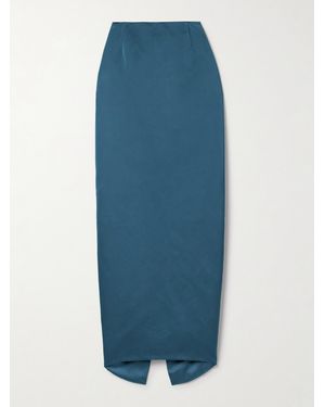 Wiederhoeft Wasp Recycled Duchesse-Satin Maxi Skirt - Blue