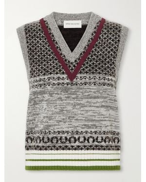 Dries Van Noten Toque Cashmere And Wool-Blend Vest - Grey