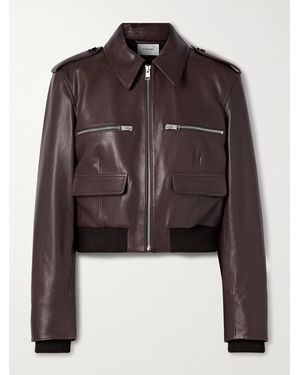 FRAME The Aviator Leather Jacket - Brown