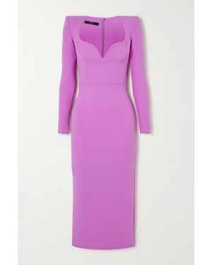 Alex Perry Maren Stretch-Crepe Midi Dress - Purple