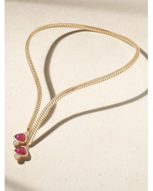 Marina B 18-Karat, Rubellite And Diamond Necklace - Natural
