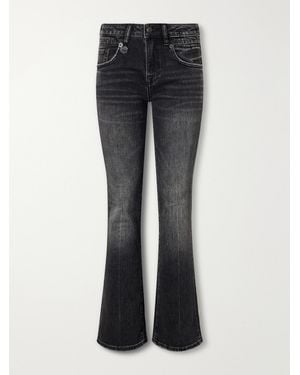 R13 Boy Kick High-Rise Flared Jeans - Black