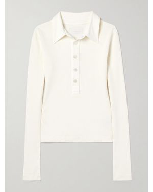 Citizens of Humanity Ribbed Jersey Polo Shirt - Natural