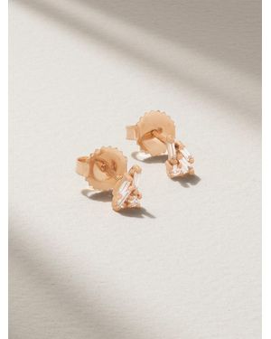 Suzanne Kalan Ohrstecker Aus 18 Karat Roségold Mit Diamanten - Weiß