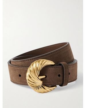 Etro Gürtel Aus Veloursleder - Braun