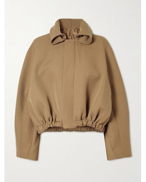 Victoria Beckham Oversized Wool-Drill Jacket - Natural