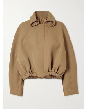 Victoria Beckham Oversized Wool-Drill Jacket - Natural