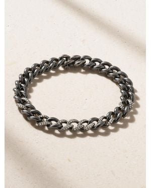 SHAY 18-Karat Blackened, Ceramic And Diamond Bracelet - Mettallic