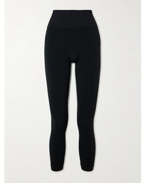 Perfect Moment Ribbed Thermal Modal-Blend Leggings - Black