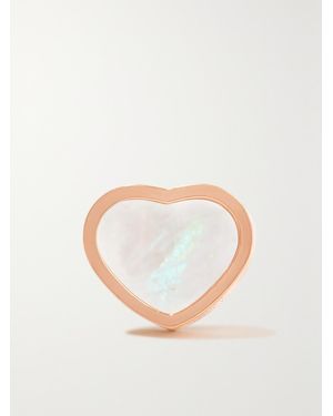 Chopard My Happy Hearts 18-Karat Rose Mother-Of-Pearl Single Earring - Métallisé