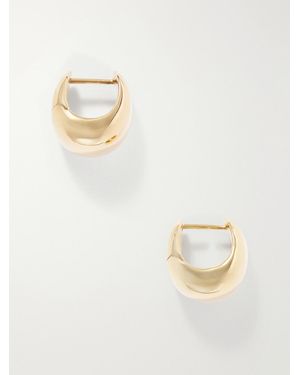 LIE STUDIO The-Plated Sterling Hoop Earrings - White