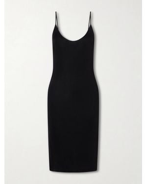 Saint Laurent Jersey Midi Dress - Black