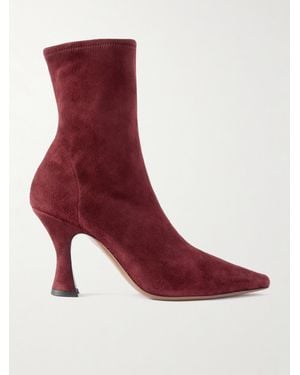 Neous Ran Ankle Boots Aus Veloursleder - Rot