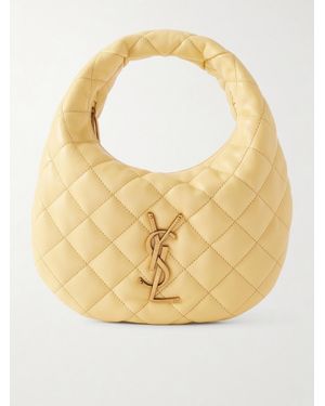 Saint Laurent Icarino Matelassé Leather Tote - Metallic