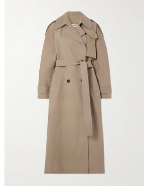 Rohe Oversized Double-Breasted Cotton Trench Coat - Natural
