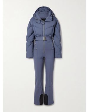 CORDOVA Ajax Belted Hooded Quilted Down Ski Suit - Blue