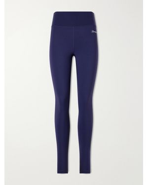 Sporty & Rich Embroidered Jersey Leggings - Blue