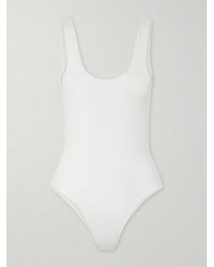 Alaïa Silk-Blend Bodysuit - White