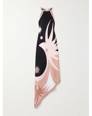 Emilio Pucci Rückenfreies Midikleid Aus Seiden-Twill Mit Neckholder - Natur