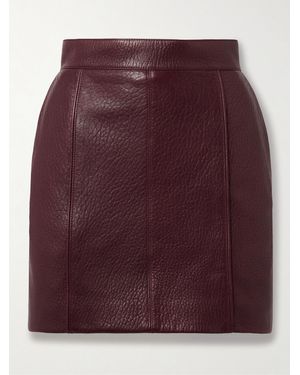 Chloé Textured-Leather Mini Skirt - Purple