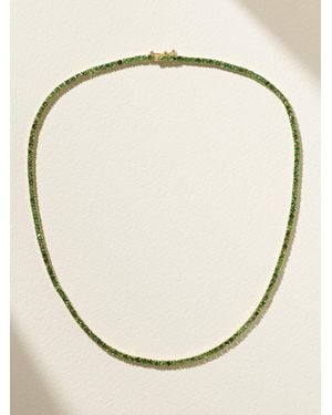 Roxanne First 14-Karat Tsavorite Tennis Necklace - Natural