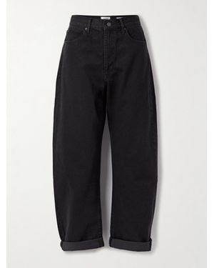 FRAME The Bubble Hoch Sitzende Barrel-Jeans - Schwarz