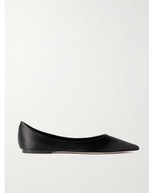 Jimmy Choo Love Satin Flats - White