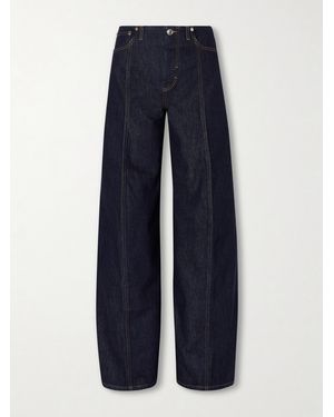 Sportmax Spdora Mid-Rise Wide-Leg Jeans - Blue