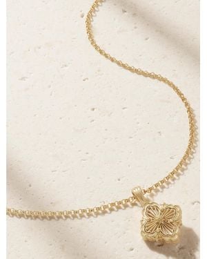 Buccellati Opera Tulle 18-Karat And Mother-Of-Pearl Necklace - Neutre