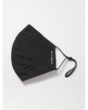 NET-A-PORTER Printed Recycled Silk-Crepe Face Mask - Black