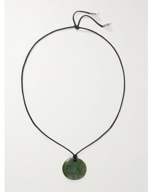 Sophie Buhai Small Full Moon Cord, Jade And Necklace - Metallic
