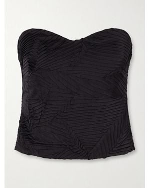 Ulla Johnson Heleen Cropped Satin Tank - Black