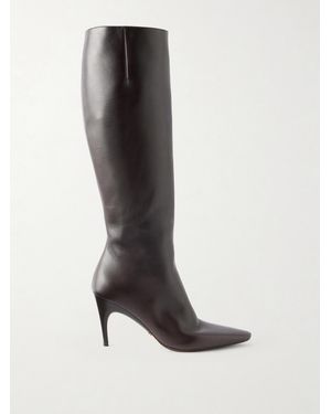 Balenciaga Duchesse 90 Leather Knee Boots - Black