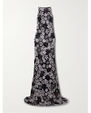 Naeem Khan Embellished Tulle Gown - White