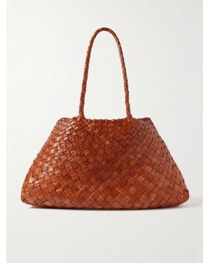 Dragon Diffusion Santa Croce Big Woven Leather Tote Bag - Brown