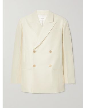 The Row Cosima Oversized Double-Breasted Wool And Silk-Blend Blazer - Natural