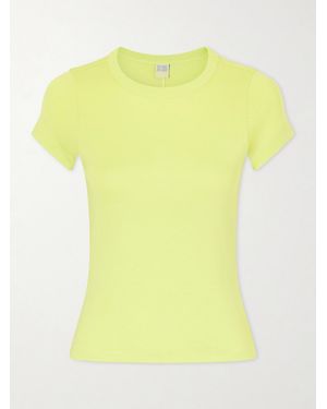 Flore Flore Car Baby Tee Ribbed Organic Cotton-Jersey T-Shirt - Yellow
