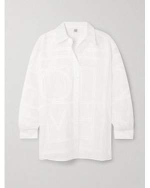 TOTEME Hemd Aus Besticktem Voile Aus Einer Biobaumwoll-Seidenmischung - Weiß