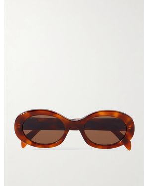 Celine Triomphe Sonnenbrille Mit Ovalem Rahmen Aus Azetat - Braun