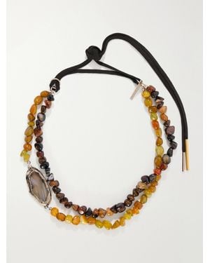 Dries Van Noten Tone Multi-Stone Necklace - Metallic