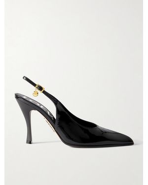 Loewe New Comic Embellished Panelled Leather Slingback Court Shoes - Black