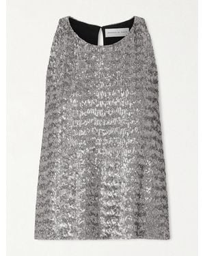 Veronica de Piante Alizeh Sequined Gauze Top - Grey