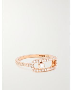 Messika Big Move Uno 18-Karat Rose Diamond Ring - Natural