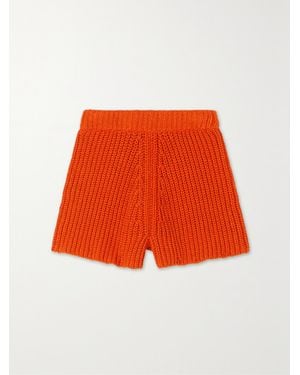 Alanui Palm Springs Shorts Aus Gerippter Baumwolle - Orange